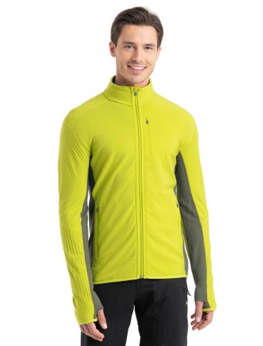 Icebreaker Men Descender LS Zip - bio lime (Grösse: S) von Icebreaker