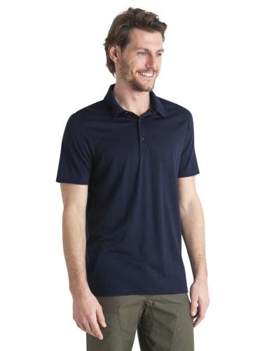 Icebreaker Men Merino 150 Tech Lite III SS Polo - midnight navy (Grösse: L) von Icebreaker