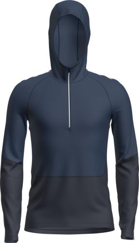 Icebreaker Men Merino 200 Sonebula LS Half Zip Hood - mid nvy (Grösse: L) von Icebreaker