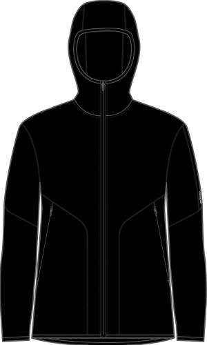 Icebreaker Men Merino 560 Realfleece Elemental II LS Zip Hood - black (Grösse: L) von Icebreaker