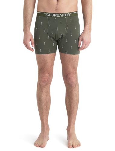 Icebreaker Men Merino Anatomica Boxers Palm Trail AOP - loden (Grösse: S) von Icebreaker