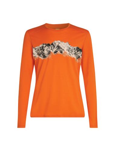 Icebreaker Men Merino Mer 200 Oasis LS Crewe Remarkables - blaze (Grösse: M) von Icebreaker