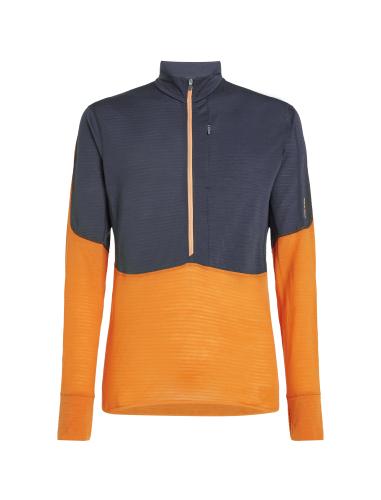 Icebreaker Men Merino Mer 200 Realfleece Descender LS Half - graphite (Grösse: M) von Icebreaker