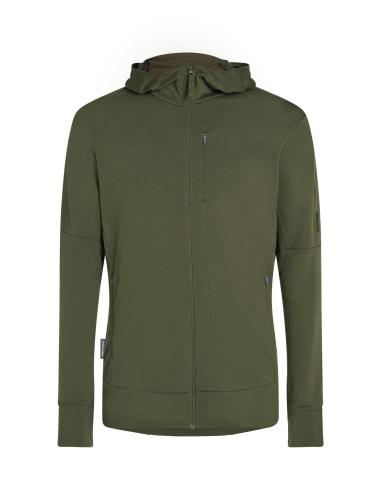 Icebreaker Men Merino Mer 260 Quantum IV LS Zip Hoodie - loden (Grösse: L) von Icebreaker