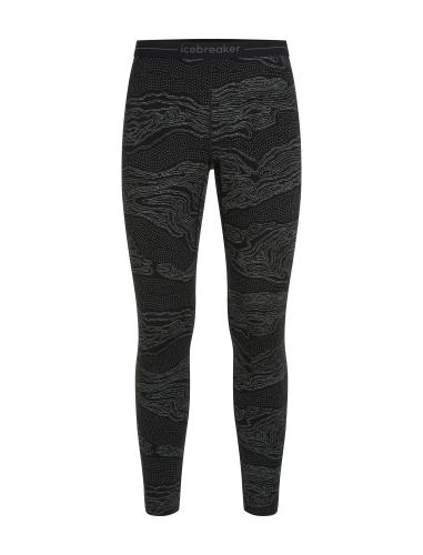 Icebreaker Men Merino Mer 260 Vertex Leggings Snow Guide - black (Grösse: L) von Icebreaker