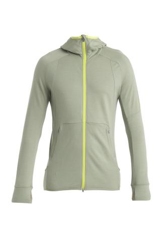 Icebreaker Men Merino Quantum ZoneKnit LS Zip Hoodie - lichen (Grösse: M) von Icebreaker