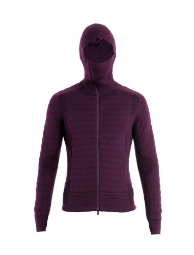 Icebreaker Men Merino ZoneKnit Explore LS Zip Hoodie - nightshade (Grösse: S) von Icebreaker