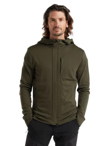 Icebreaker Men Quantum III LS Zip Hoodie - loden (Grösse: L) von Icebreaker