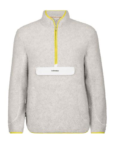 Icebreaker Men RealFleece High Pile LS Half Zip - ecru hthr (Grösse: L) von Icebreaker