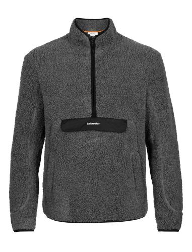 Icebreaker Men RealFleece High Pile LS Half Zip - gritstone hthr (Grösse: L) von Icebreaker