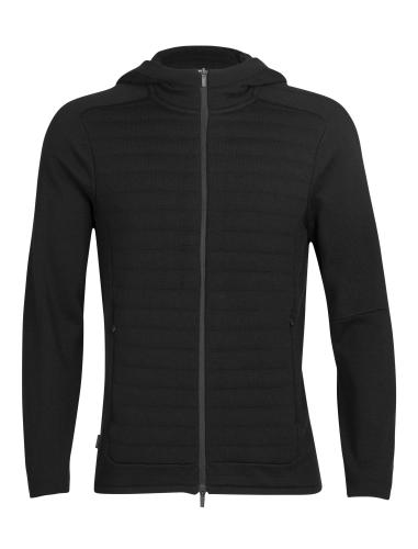 Icebreaker Men ZoneKnit™ Insulated LS Zip Hoodie - black (Grösse: L) von Icebreaker