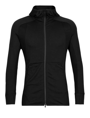 Icebreaker Men ZoneKnit LS Zip Hoodie - black (Grösse: L) von Icebreaker