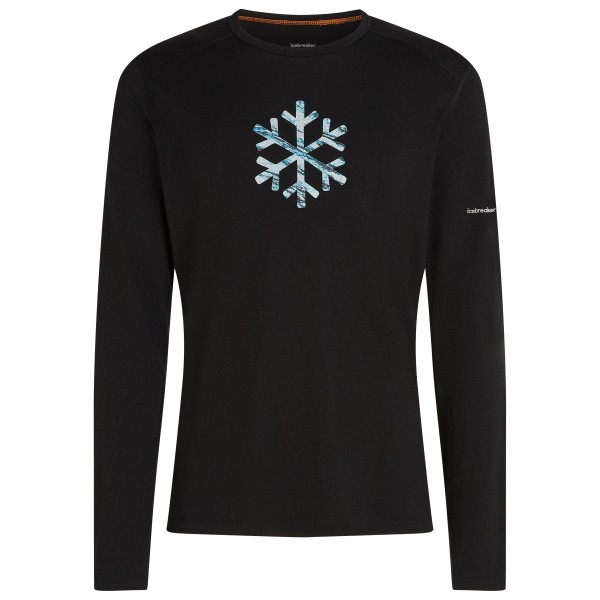 Icebreaker - Merino 200 Oasis L/S Crewe POW - Merinounterwäsche Gr L;M;S schwarz von Icebreaker