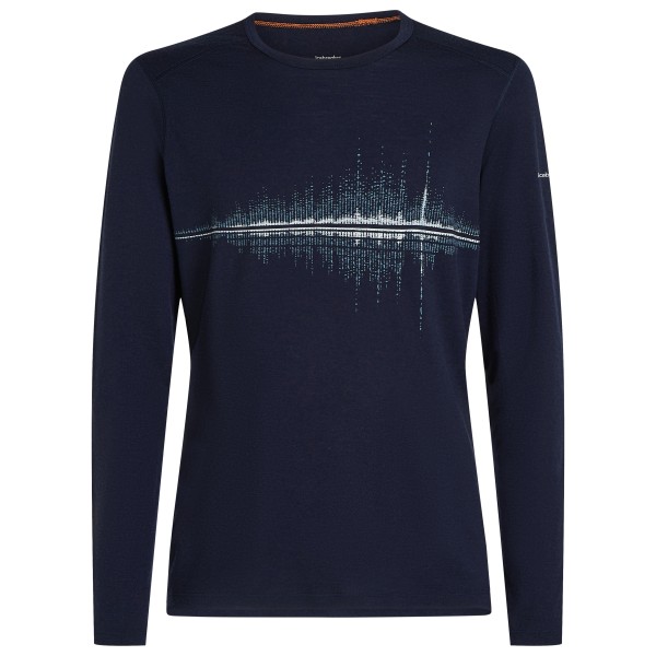 Icebreaker - Merino 200 Oasis L/S Crewe Snow Wave - Merinoshirt Gr L;M;S;XL;XXL blau von Icebreaker