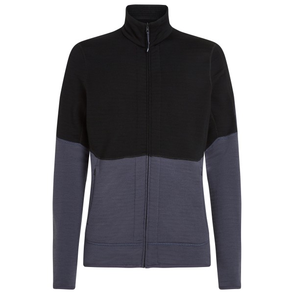 Icebreaker - Merino 400 RealFleece Descender L/S Zip - Merinopullover Gr L;M;XL;XXL grau;schwarz von Icebreaker