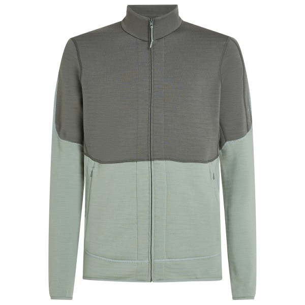 Icebreaker - Merino 400 RealFleece Descender L/S Zip - Merinopullover Gr XXL grau von Icebreaker