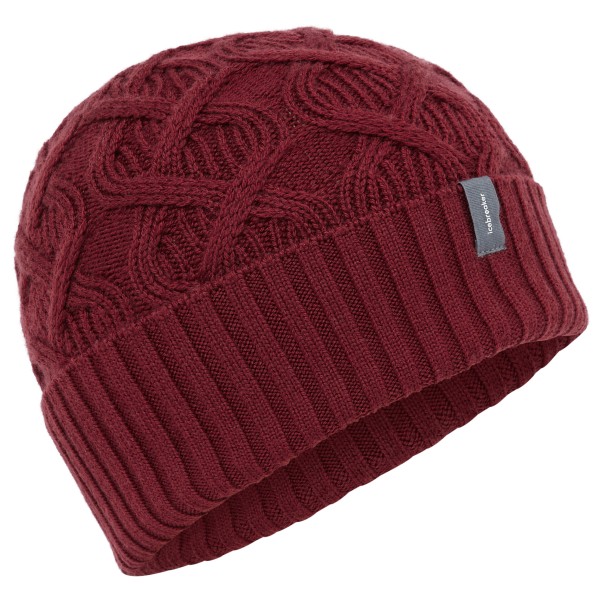 Icebreaker - Merino Cable Knit Beanie - Mütze Gr One Size rot von Icebreaker