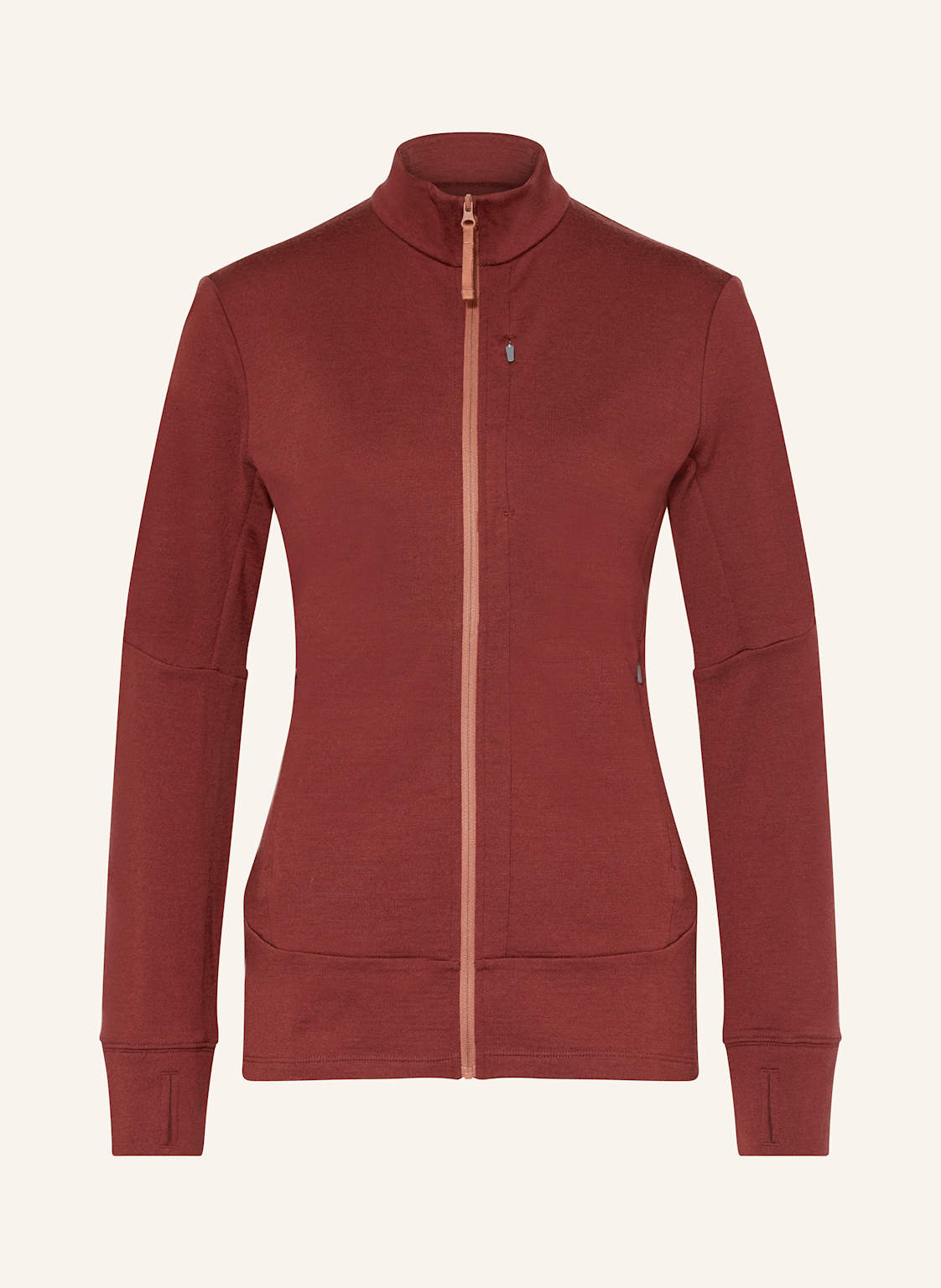 Icebreaker Midlayer-Jacke Merino 260 Quantum Iv Aus Merinowolle rot von Icebreaker