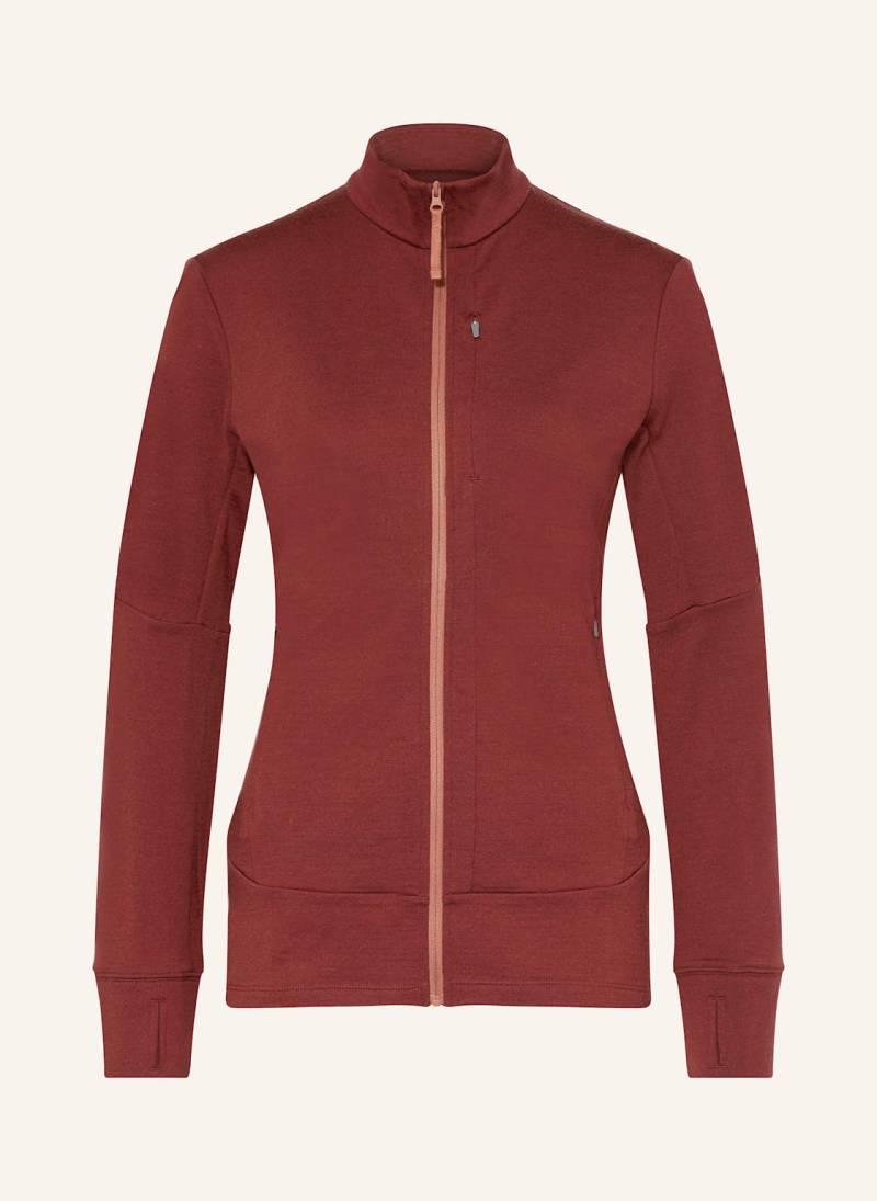 Icebreaker Midlayer-Jacke Merino 260 Quantum Iv Aus Merinowolle rot von Icebreaker