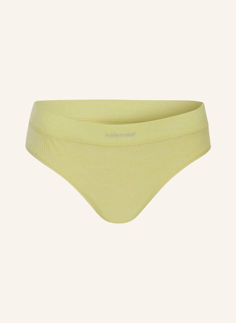 Icebreaker Panty Mer Rib Lotus Mit Merinowolle gelb von Icebreaker