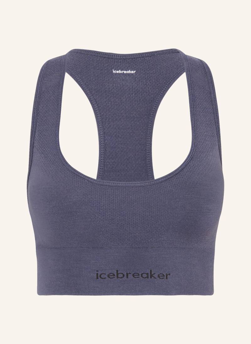 Icebreaker Sport-Bh 260 Zoneknit Seamless Mit Merinowolle grau von Icebreaker