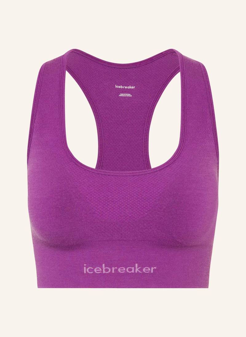 Icebreaker Sport-Bh 260 Zoneknit Seamless Mit Merinowolle lila von Icebreaker