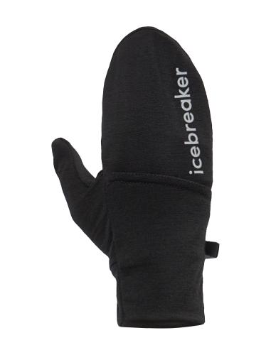 Icebreaker Unisex Merino Mer Sierra Convertible Mitten - black (Grösse: L) von Icebreaker