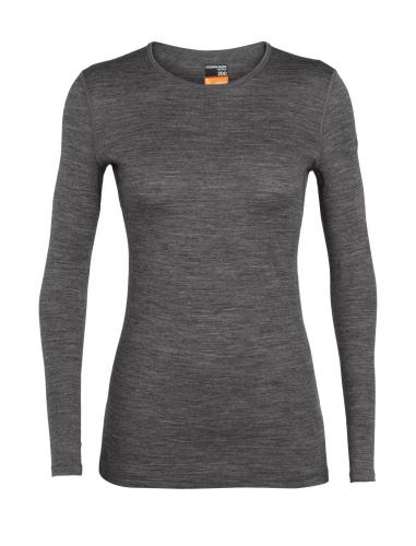 Icebreaker Women 200 Oasis LS Crewe - gritstone hthr (Grösse: L) von Icebreaker