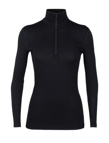 Icebreaker Women 200 Oasis LS Half Zip - black (Grösse: L) von Icebreaker