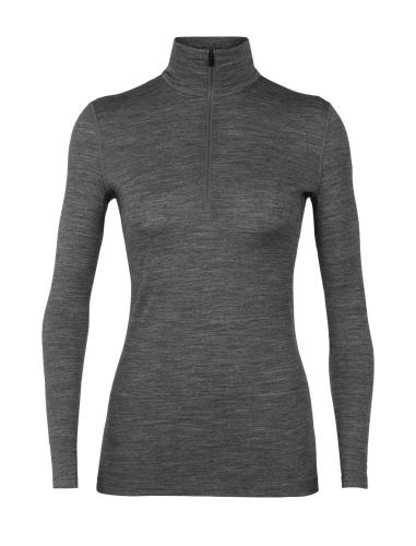 Icebreaker Women 200 Oasis LS Half Zip - gritstone hthr (Grösse: L) von Icebreaker