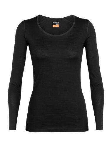 Icebreaker Women 200 Oasis LS Scoop - black (Grösse: M) von Icebreaker