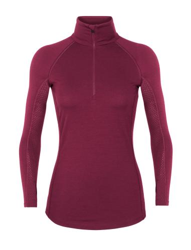 Icebreaker Women 200 Zone LS Half Zip - cherry (Grösse: XS) von Icebreaker