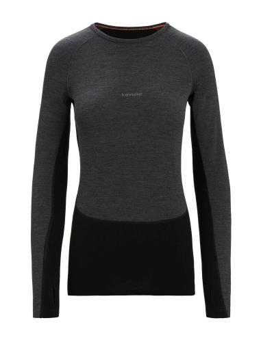 Icebreaker Women 260 ZoneKnit LS Crewe - jet hthr (Grösse: XL) von Icebreaker