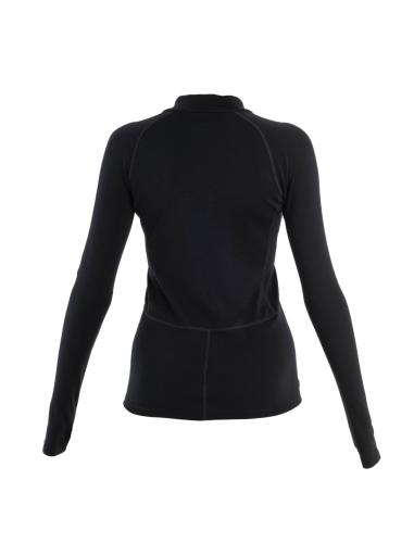 Icebreaker Women 300 MerinoFine Polar LS Half Zip - black (Grösse: L) von Icebreaker