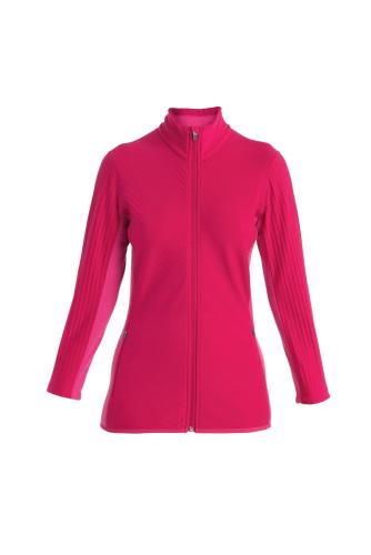 Icebreaker Women Descender LS Zip - electron pink (Grösse: L) von Icebreaker