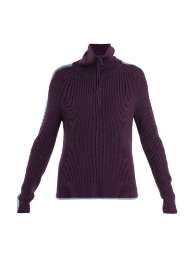 Icebreaker Women Lodge LS Half Zip Sweater - nightshade (Grösse: L) von Icebreaker