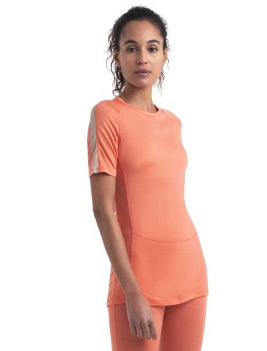 Icebreaker Women Merino 125 ZoneKnit SS Crewe - tang (Grösse: M) von Icebreaker