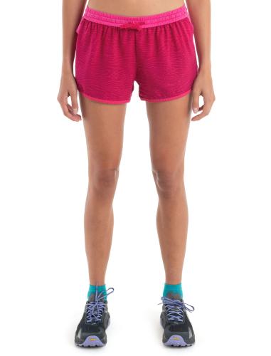 Icebreaker Women Merino 125 ZoneKnit Shorts Topo Lines - electron pink (Grösse: XL) von Icebreaker