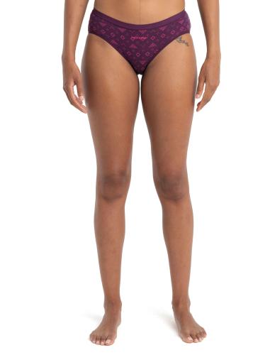 Icebreaker Women Merino 150 Siren Hipkini First Snow - nightshade (Grösse: S) von Icebreaker