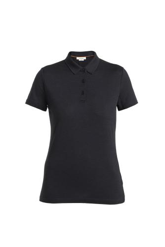 Icebreaker Women Merino 150 Tech Lite III SS Polo - black (Grösse: L) von Icebreaker