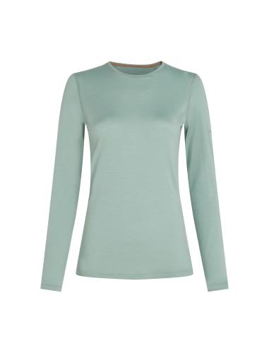 Icebreaker Women Merino 200 Oasis LS Crewe - moss (Grösse: L) von Icebreaker