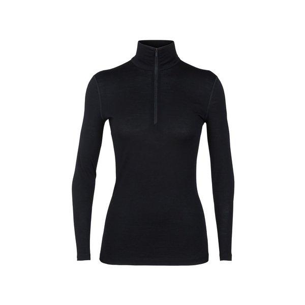 Thermoshirt, Half-zip, Langarm Damen Black L von Icebreaker