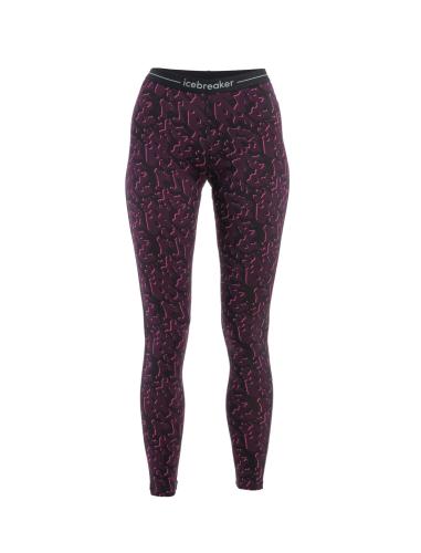 Icebreaker Women Merino 200 Oasis Leggings Macro Forms - tempo (Grösse: XL) von Icebreaker