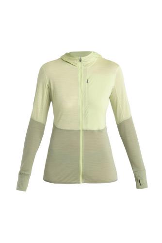 Icebreaker Women Merino 200 Realfleece Descender LS Zip Hoodie - glazen (Grösse: S) von Icebreaker