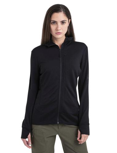 Icebreaker Women Merino 260 Quantum IV LS Zip Hoodie - black (Grösse: M) von Icebreaker