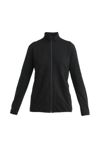 Icebreaker Women Merino 560 Realfleece Elemental II LS Zip - black (Grösse: L) von Icebreaker