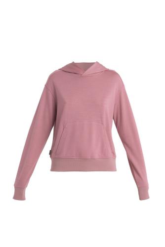 Icebreaker Women Merino Crush II LS Hoodie - crystal (Grösse: L) von Icebreaker