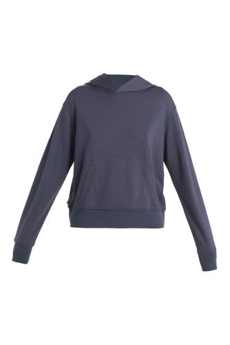 Icebreaker Women Merino Crush II LS Hoodie - graphite (Grösse: L) von Icebreaker