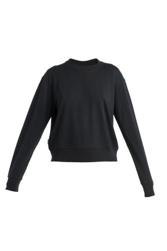 Icebreaker Women Merino Crush II LS Sweatshirt - black (Grösse: L) von Icebreaker