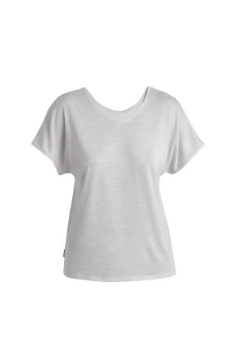 Icebreaker Women Merino Drayden Reversible SS Top - ecru hthr (Grösse: L) von Icebreaker